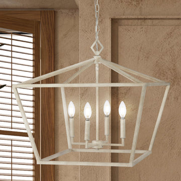 Gatsby 23" Adjustable Iron Rustic Glam LED Pendant - JONATHAN Y